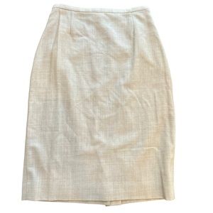 Dana Buchman 94% wool cream straight skirt sz 4